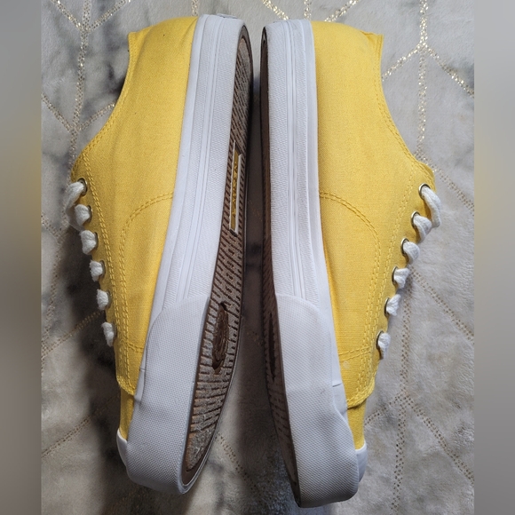 Ralph Lauren Cap-Toe Low Top Canvas Women Sneakers Size 8.5, Yellow - Picture 3 of 5
